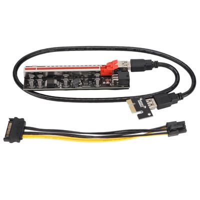 Riser Adapter Card 8 Excicon Capacitors Multi Layer Shielding Fixed Buckle PCIE Riser 1x To 16x Adapter
