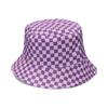 Black White And Checkerboard Checkered Fisherman Hat Casual Visor Fashion