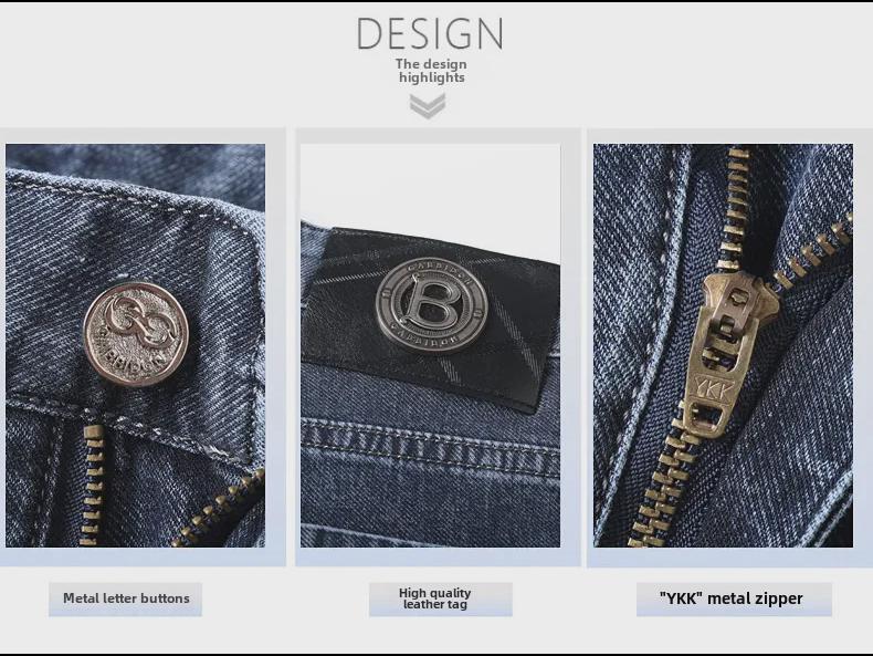 Vaqueros de Mezclilla Rectos Holgados Finos de Verano para Hombre 2023 con Cremallera YKK