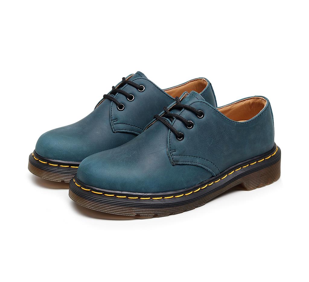 Fashion New Unisex Cowhide Work Shoes for Men and Women  Men's Casual Leather Shoes Platform  Outdoor Homework Women's Shoes Large Size