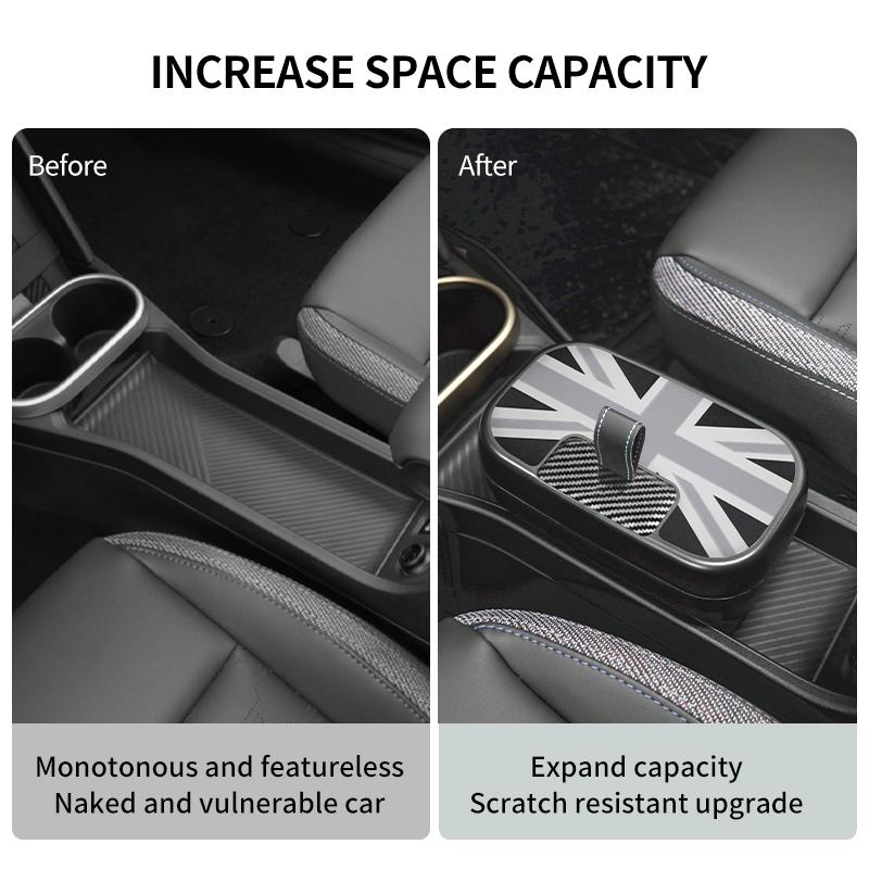 Central Control Storage Box For BMW Mini Cooper F65 F66 2024 2025 Central Armrest Storage Box Car Accessories