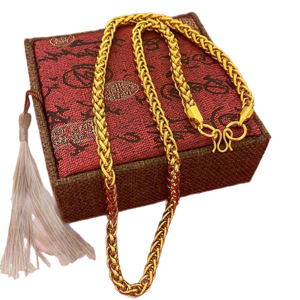 Men's Light Luxury Gold Chopin Chain Necklace - Simple and Elegant Rope Design