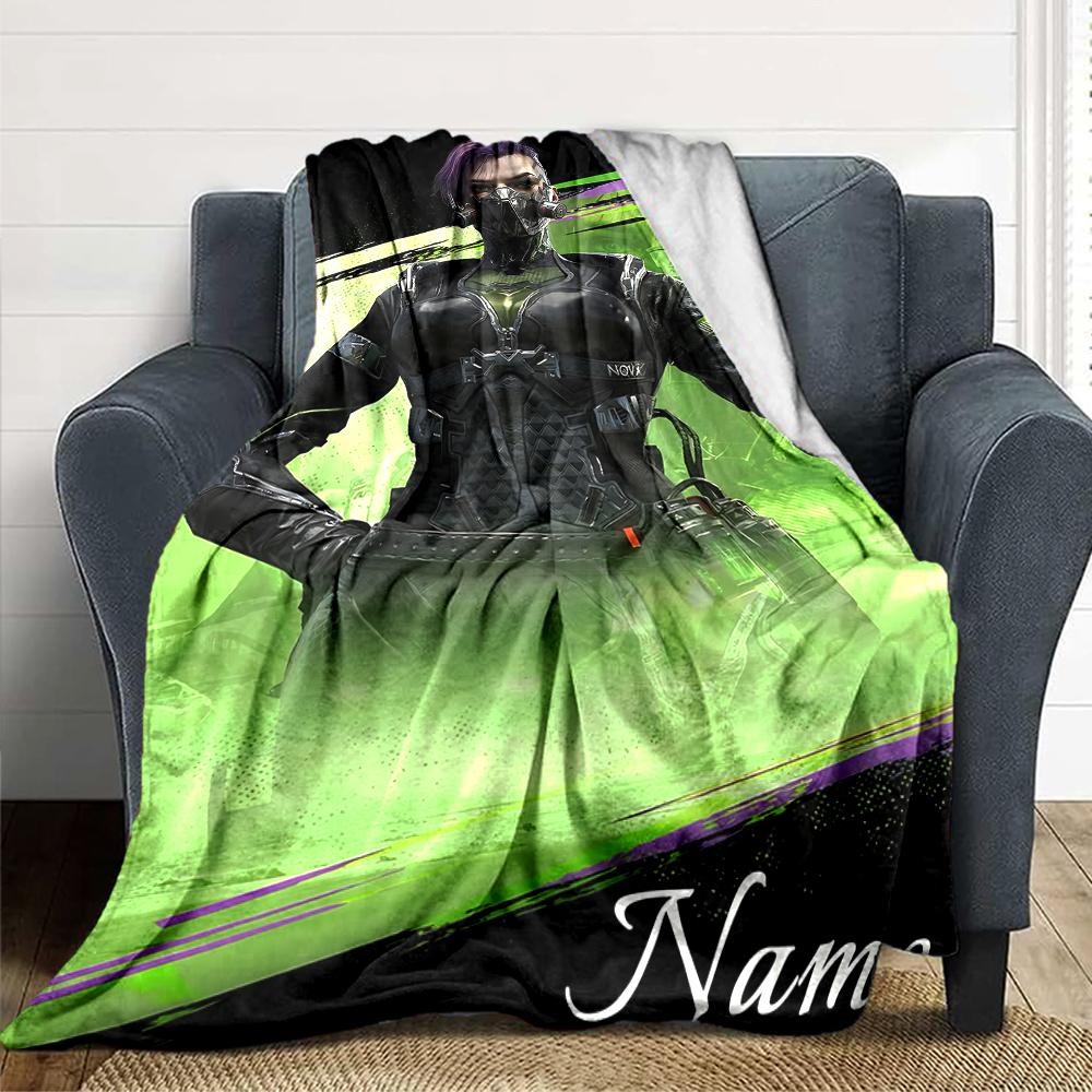 Custom Name "Nighttime Soldier Silhouette" Blanket for Couch & Bed, Plush Cozy Fuzzy Blanket Super Soft & Warm Blankets for Fall and Winter. 0908131