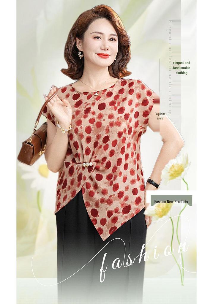 Summer Clothing Set 2026: Stylish Short-Sleeved Top & Fashionable Two-Piece for Young and Middle-Aged Women