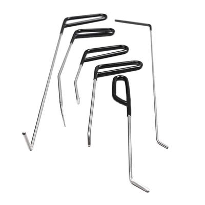 Car Dent Repair Hooks Stainless Steel Push Rods, Car Body Dent Removal Crowbars Kit for Car Body Dents and Hail