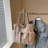 Large Capacity Handbag Student Class Commuter Corduroy Bag Women's Shoulder Tote Bag