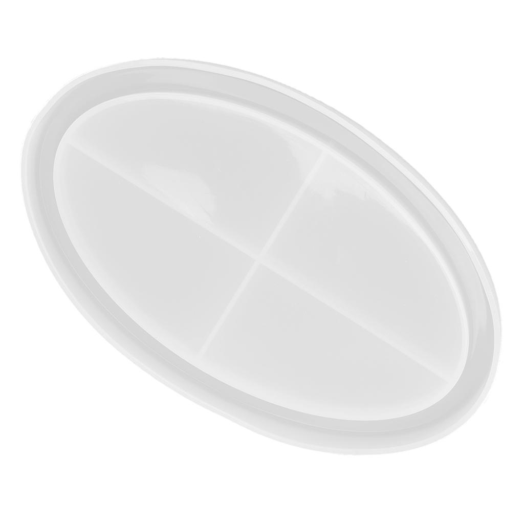 Oval Tray Mold Silicone Oval Jewelry DIY Tray Mold for Manicure Store Decoration Organization
