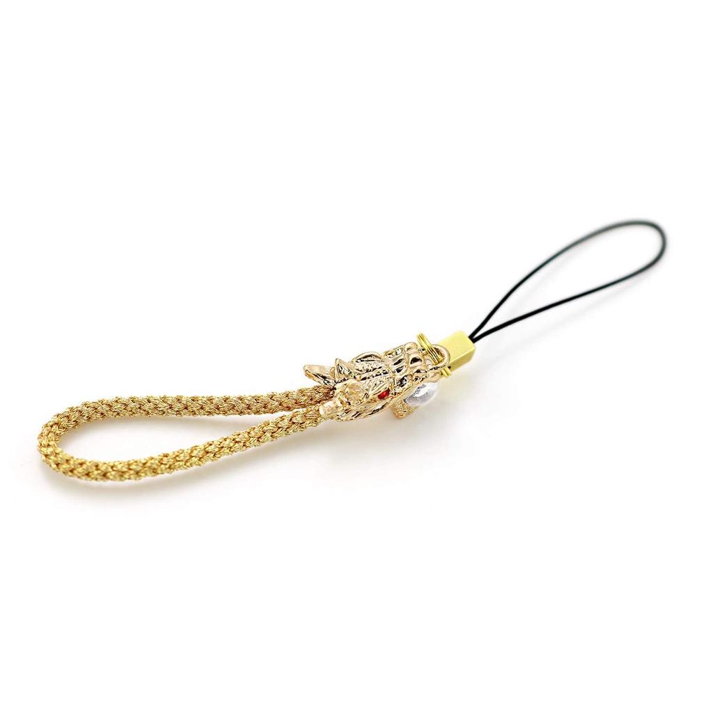 Rising Dragon Crystal with Backing Card [Balzas] Strap, Dragon, Keychain, Dragon, Amulet, Gold,