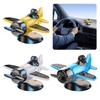 Solar Powered Car Airplane Decor 360° Auto Rotation Panel Silicone Auto Futuristic Non Solar Slip Silent Design Accessories S9O3