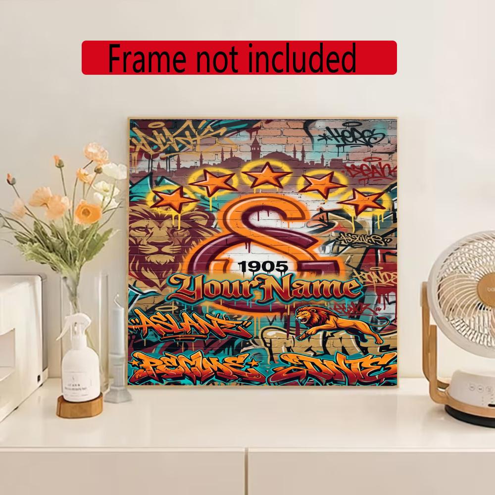 Galatasaray Personalized Text Diamond Painting Round Diamond Mosaic Rhinestones Diamond Embroidery Craft Kit Wall Decor Without Frame