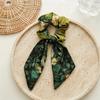 Women Elegant Oil Painting Bow Elastics Hair Band Exquisite Scrunchies Hair Ties Ponytail Holder Girls Hair Accessories