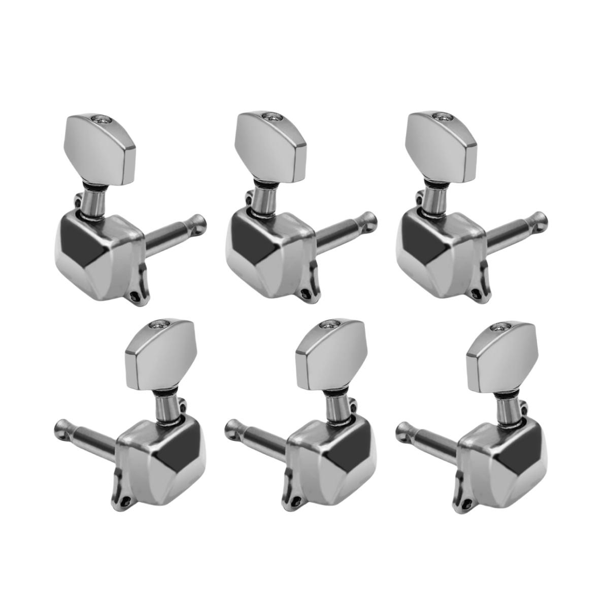 6 шт. Колки для гитары Тюнеры Полузакрытые колки Машинки для настройки для акустической гитары Ручка колка 3 слева 3 справа