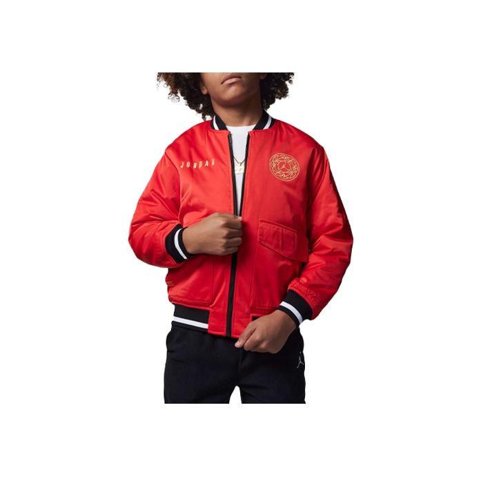 

Jordan Cny Series Digital Rabbit Pattern Embroidered Loose Jacket Kids jackets Challenge-Red FJ9638-600 XL