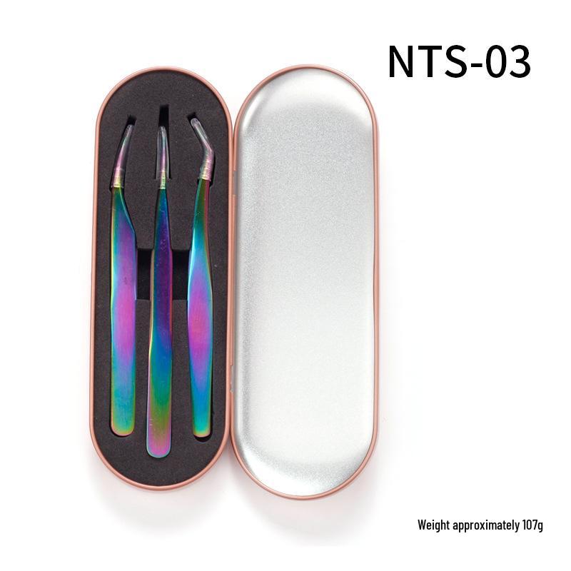 Manicure Tool Set: Precision Tweezers, Small Scissors, Clippers, Pusher, High-End Leather Case