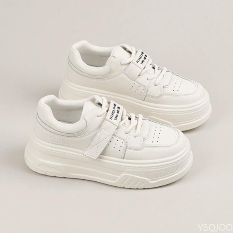 new women's thick soled versatile casual board shoes white  spring casual simple comfortable height increasing women's s