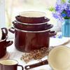 BROWN enamel pot 26 cm, 6.5 l