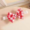 Cross0 Baby Girl Plaid Dress Set: Summer Short-Sleeve Dress + Bow Foot Cover + Hair Tie