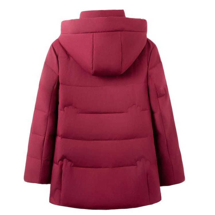 New Down Jacket for Mothers In Winter for Middle-aged and Elderly People In Mid-length Thickened Warm Coat for Grandma Hooded Winter Clothes