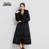 Xuezhongfei Women's Mid-length Hooded Winter Duck Down Jacket