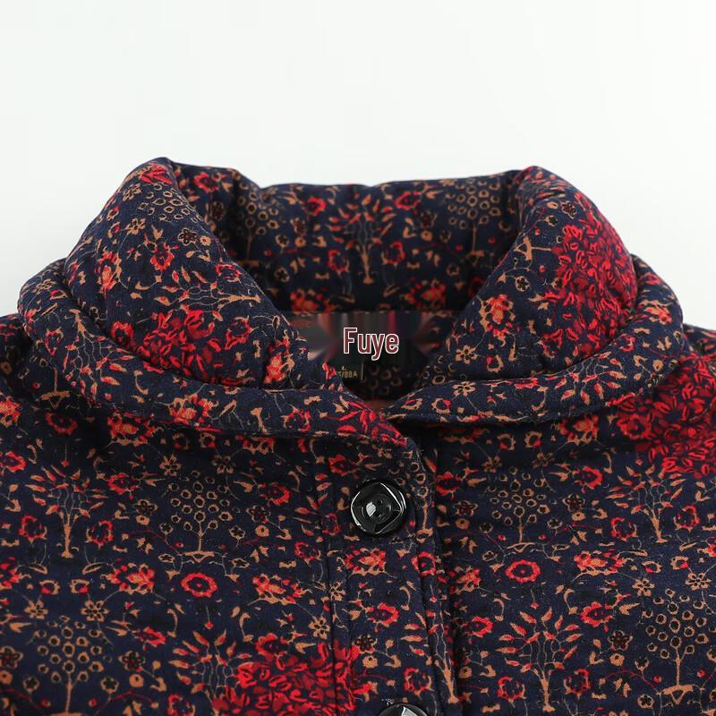 Yalu Women's Plush Lined Winter Cotton Jacket for Elderly