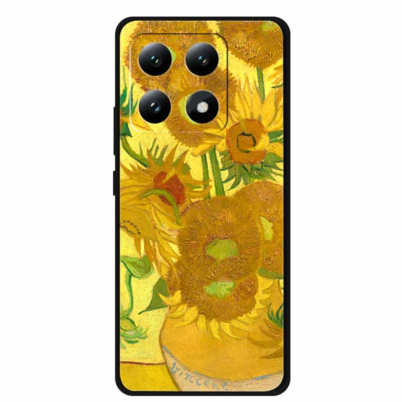 3D Flowers Case For Xiaomi 17 pro max Coque Relief Embossed Blossoms Funda Silicone Soft Back Phone Cover For Xiaomi17 TPU Para