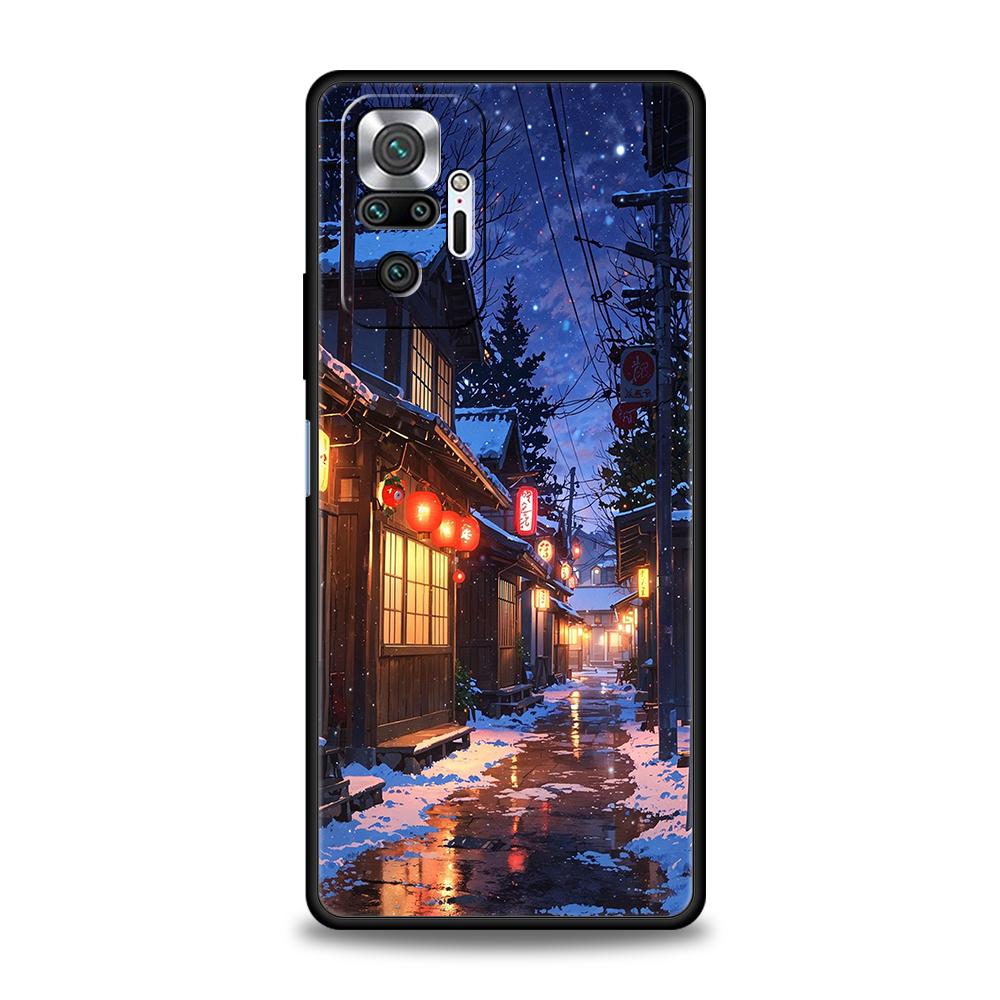 Japanese Anime Landscape Art Phone Case For Xiaomi Redmi Note 14 13 12 10 11 Pro Plus 14C 13C 12C 10C 9C 5G Soft TPU Cover