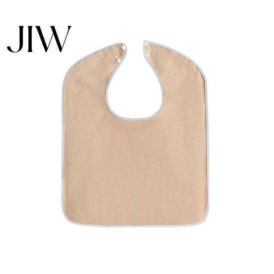 Machine Washable Mealtime Bibs Adult Large Bib, Solid Color Waterproof Clothing Protector, with Deep Crumb Snap Buttons Catcher Design, Adjustable