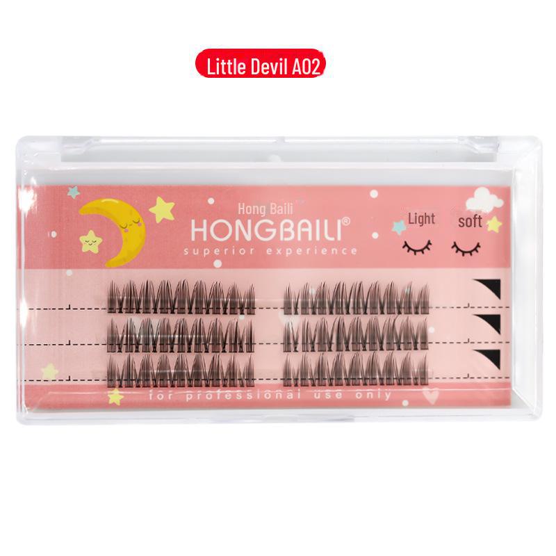 Segmented Cat Elf False Eyelashes: Little Flame Sunflower Style