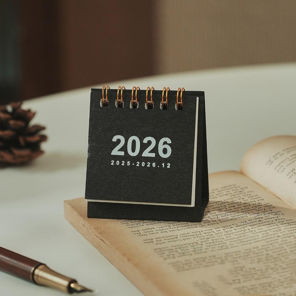 Month Date Display 2026 Mini Desk Calendar Coil Binding Monthly Planner  Daily Planning