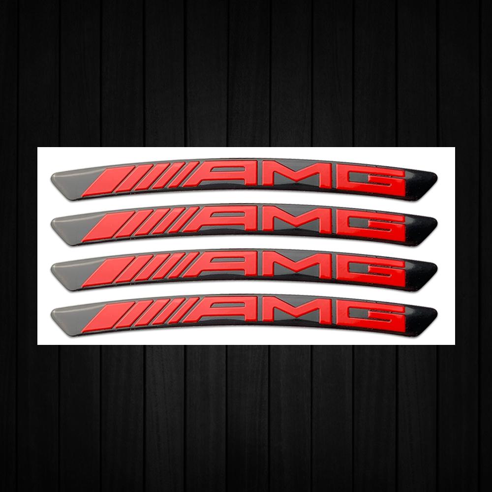 GLC GLB 4pcs AMG Emblem Car Wheel Sticker Rims Cover Decal Accessories For  Mercedes Benz Brabus Smart Maybach W204 GLC CLA W20