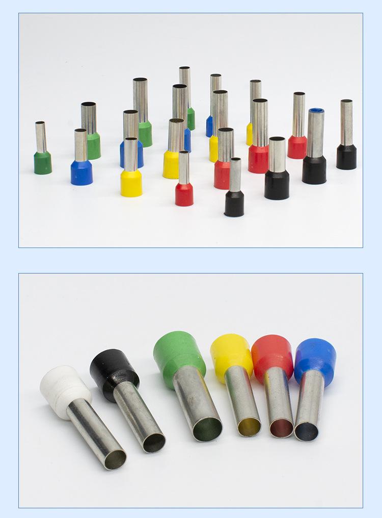 Red Copper E-type Pre-insulated Crimp Pin Terminal (E7508/E7510/E7512)
