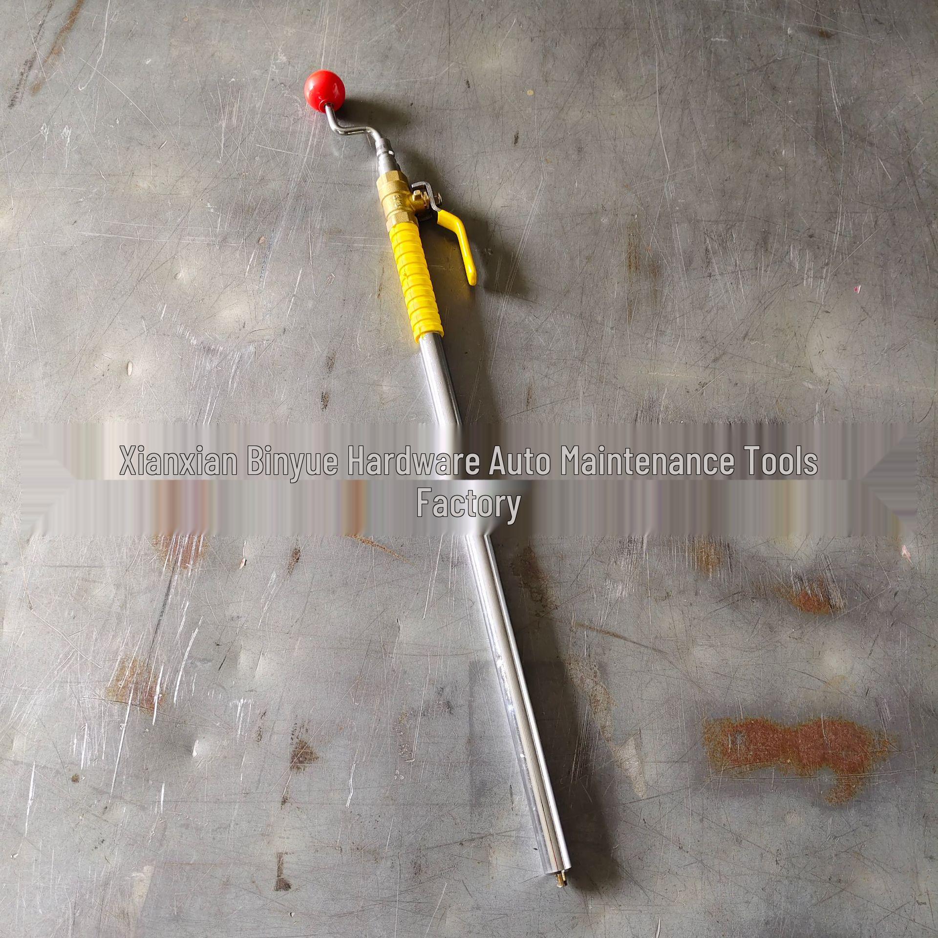 Extended 12mm Large Caliber Hand-Crank Tire Inflation Rod for Construction Vehicles and Loaders