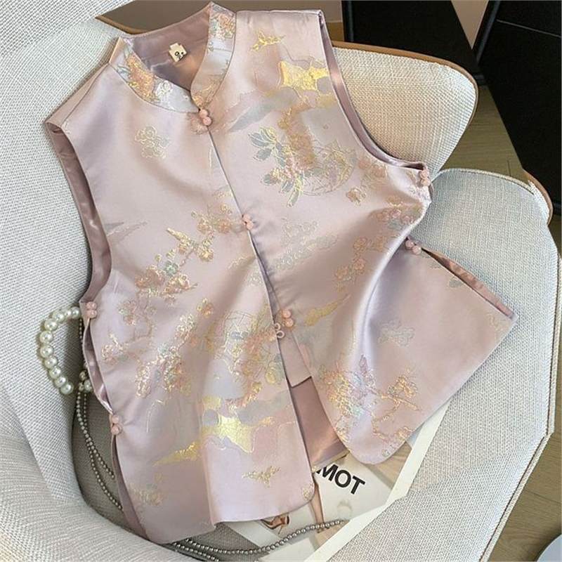 Vest Vest Antique Vest Female Ankola Red Fashion Temperament Retro Spring New Top