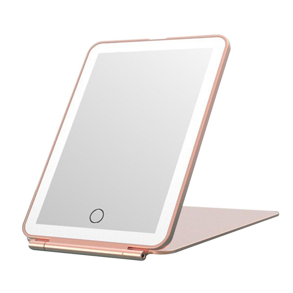 LED Foldable Travel Makeup Mirror Thin Portable Tabletop Cosmetic Mirror