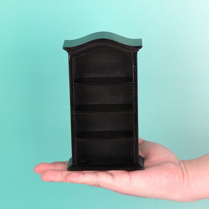 Solid Wood Mini Cabinet Model Dollhouses Accessories For Bedroom Kitchen Living Room Tiny House Decoration Photography Prop