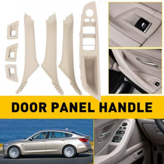 7PCS Car Interior Door Handle Trim Replace Beige For BMW F10 F11 535i 550i 528i