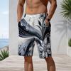 Mens Black Gold Glitter Drip Print Quick Dry Beach Shorts Plus Size Drawstring Loose Swim Trunks For Summer Surfing Swimming Vacation