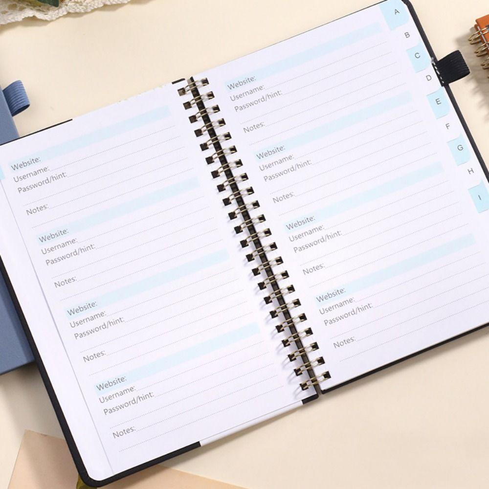 With Alphabetical Tabs Password Keeper Notebook Coil Book Internet Address Organizer Logbook Woman