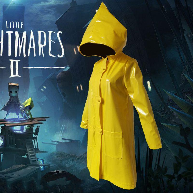 2 Nightmares Little Six Cosplay Costume Yellow Jacket Coat Raincoat Halloween