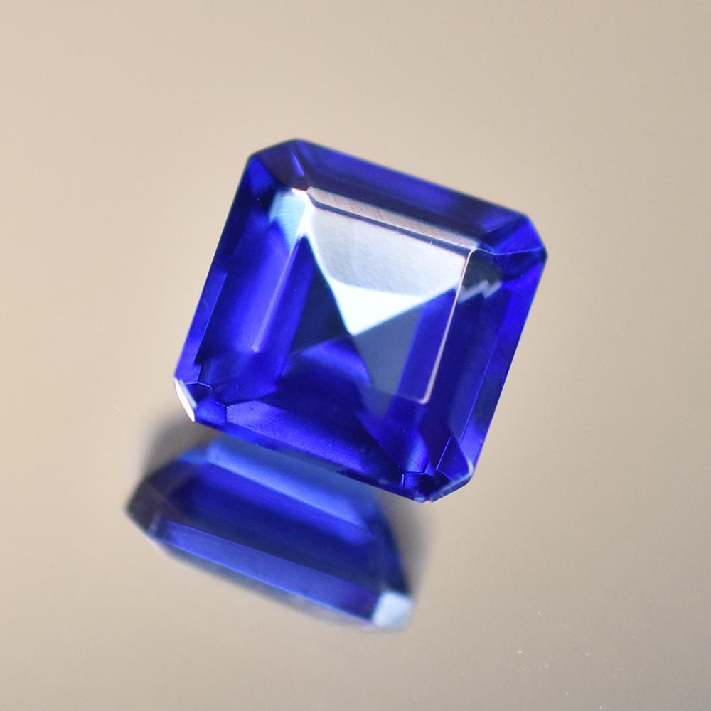 7 Ct Square Cut   Blue NATURAL Tanzanite Loose Gemstone For Collection