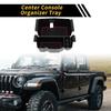 REPAIROCK Center Console Organizer Tray Armrest Storage Box Insert Tray Plastic Black Red for Jeep Wrangler JL JLU 2018-2022