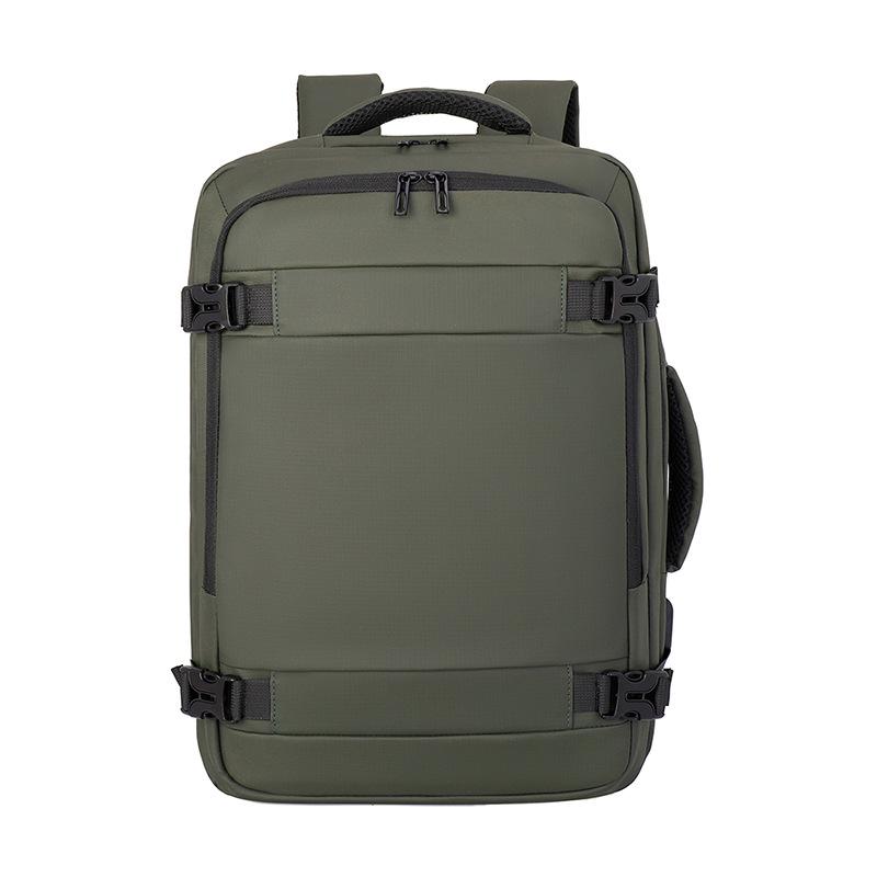 

2025 Men s High-Capacity Expandable Laptop Backpack - Versatile Fashion for Business Travel зелений