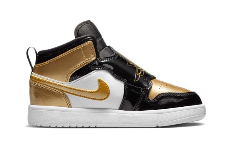 Jordan Sky Jordan 1 Mid Black Metallic Gold White PS DV6069-071