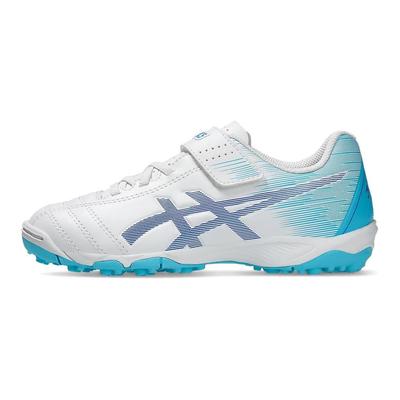 Junior 6 TF Leichte Vielseitige Stoßdämpfende Strapazierfähige Niedrig geschnittene Fußballschuhe Kinder Fußballschuhe Weiß Blau 1104A045-106