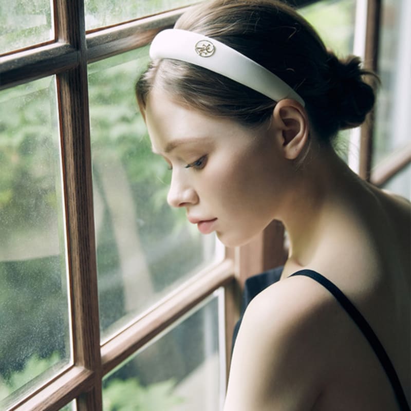 ANOETIC VOLUME SATIN HAIRBAND_WHITE