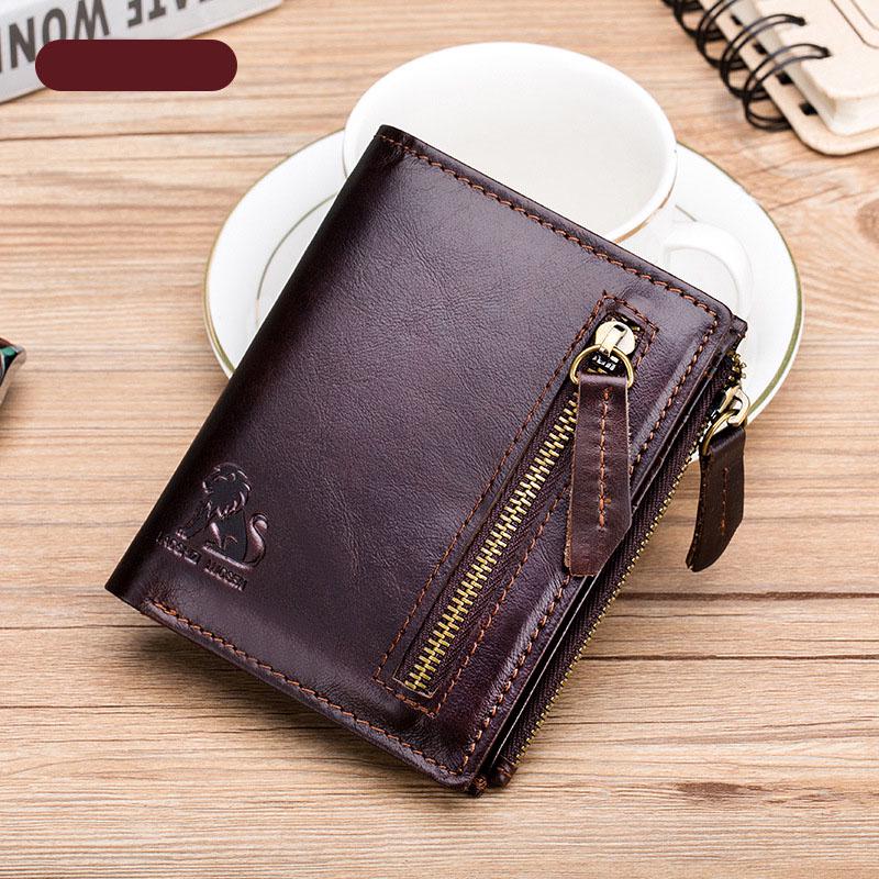 New Leather Men Wallets High Quality Zipper Short Desigh Card Holder Male Purse Vintage Coin Holder New Leather Men Wallets High Quality Zipper Short Desigh Card Holder Male Purse Vintage Coin Holder