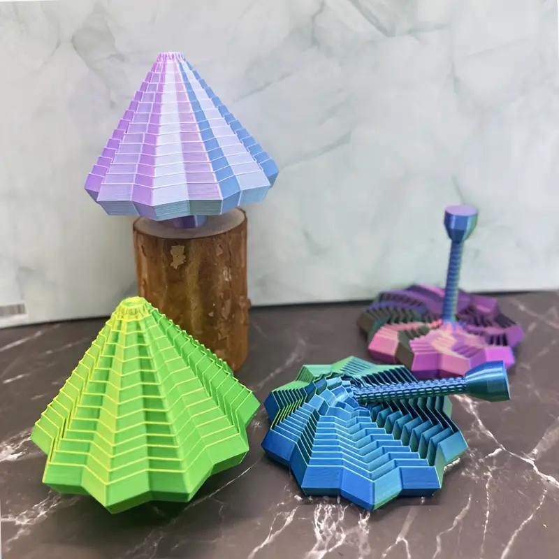 1PCS 3D Printed Decagonal Fingertip Decompression Soothing Toy with Handle To Expand Sensory Decompression Star-shaped Novelty Gyro