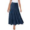 2022 Summer Fashion Women Bohemian High Waist Elastic A-Line Skirt