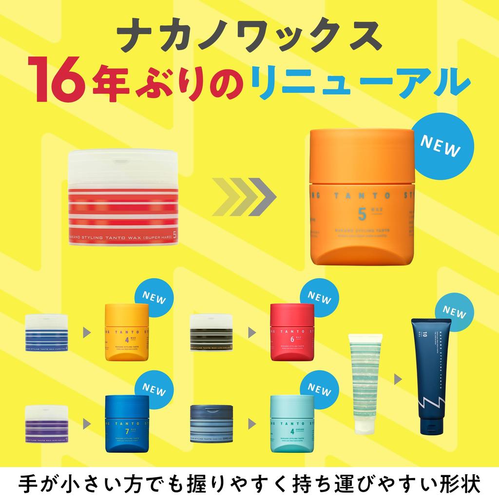 Pharmaceutical Nakano Styling Tanto Wax 5 for Men Versatile Keeps Hair and 90g [Nakano Official] (NAKANO) (Clear, Type) - Volume, Movement, Shine,