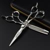 6.0" Silver Dragon Handle Hairdressing Scissors - Straight & Thinning Shears